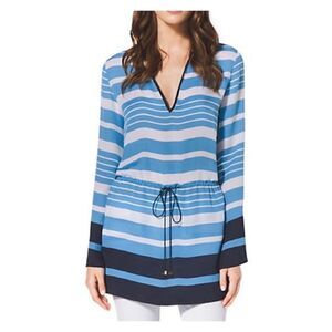 Michael Kors | Chiffon Tunic Blouse with drawstring - Small